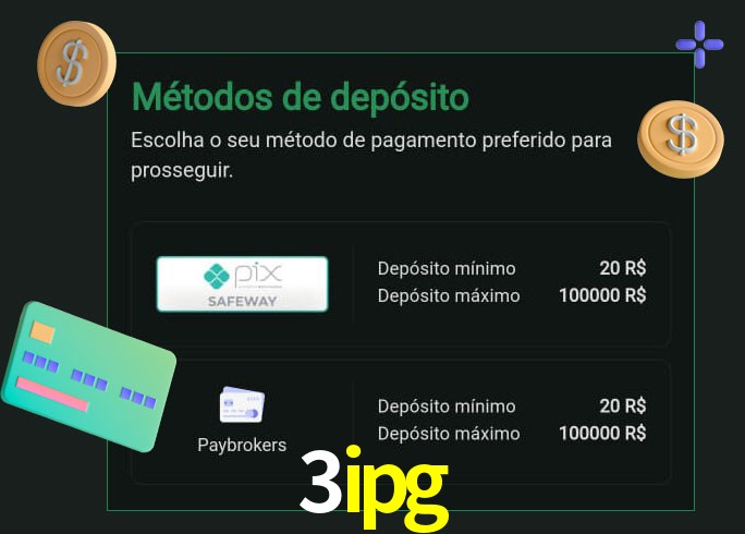 O cassino 3ipg oferece uma grande variedade de métodos de pagamento